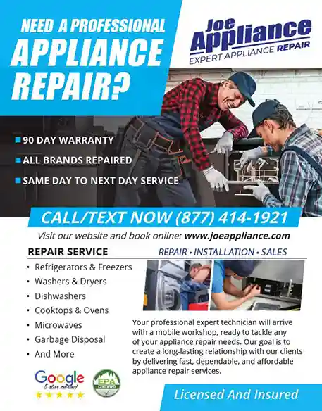 Download our Joe Appliance Repair flyer and share it