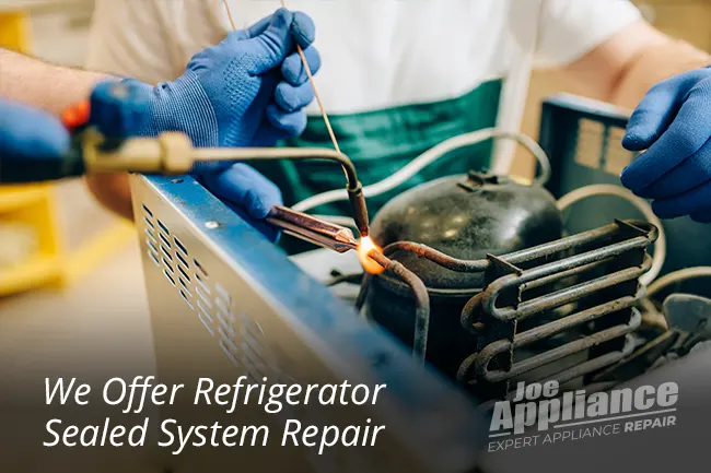 We offer refrigerator sealed system repair or replace compressor